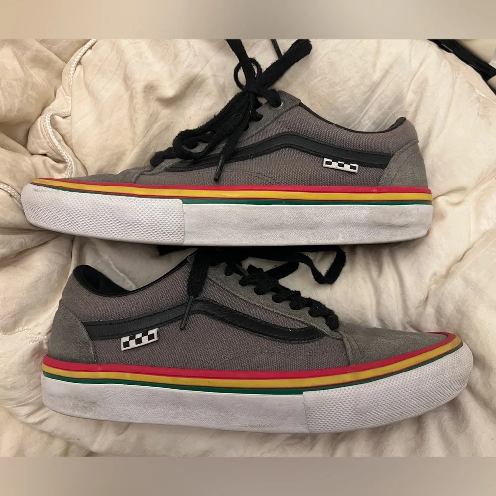 VANS Old Skool Rasta Gray skateboard shoes 7